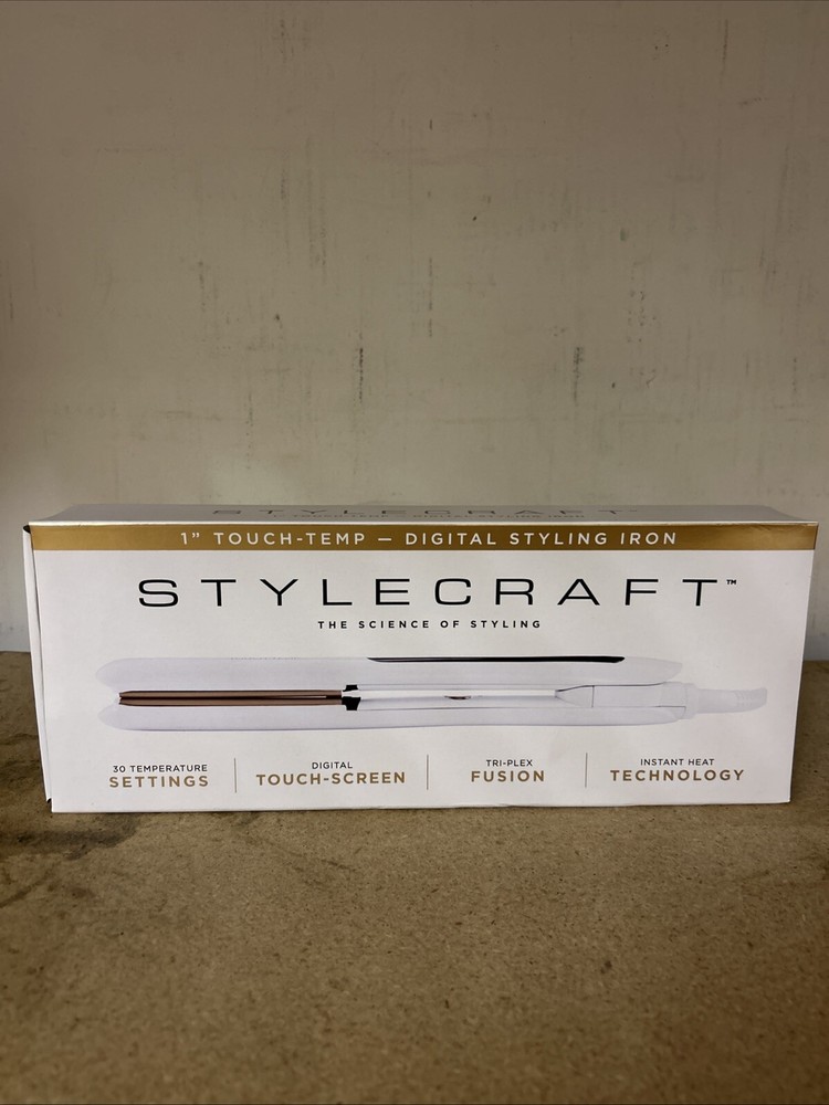 STYLECRAFT 1" ULTRA STYLING IRON - White AUTHENTIC