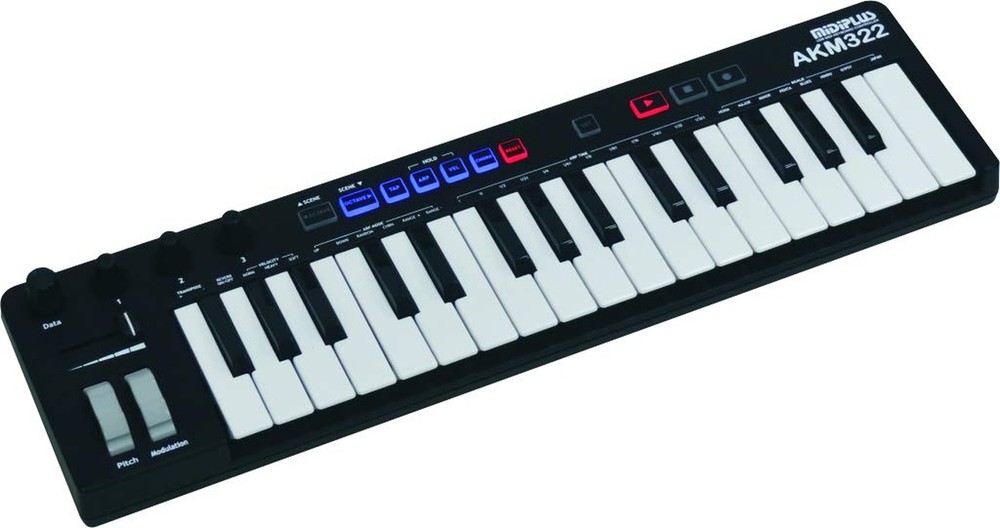 midiplus AKM322 mini size 32 keys USB MIDI Keyboard Controller Deluxe 32-Key