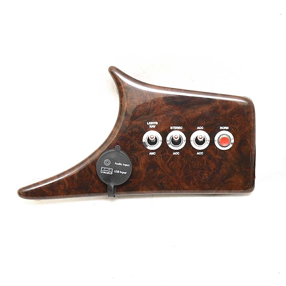 Lowe Boat Toggle Switch Panel 100497-40 | Woodgrain w/ USB Input