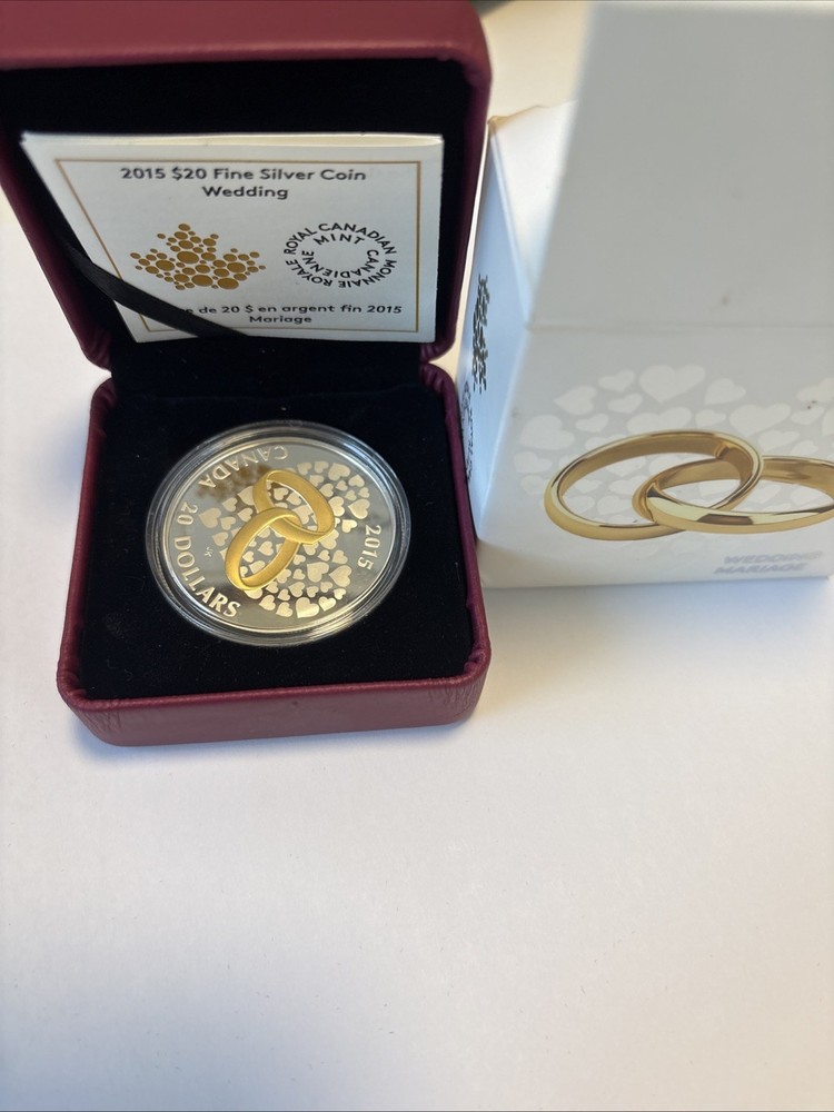 2015 $20 Fine Silver Coin Wedding