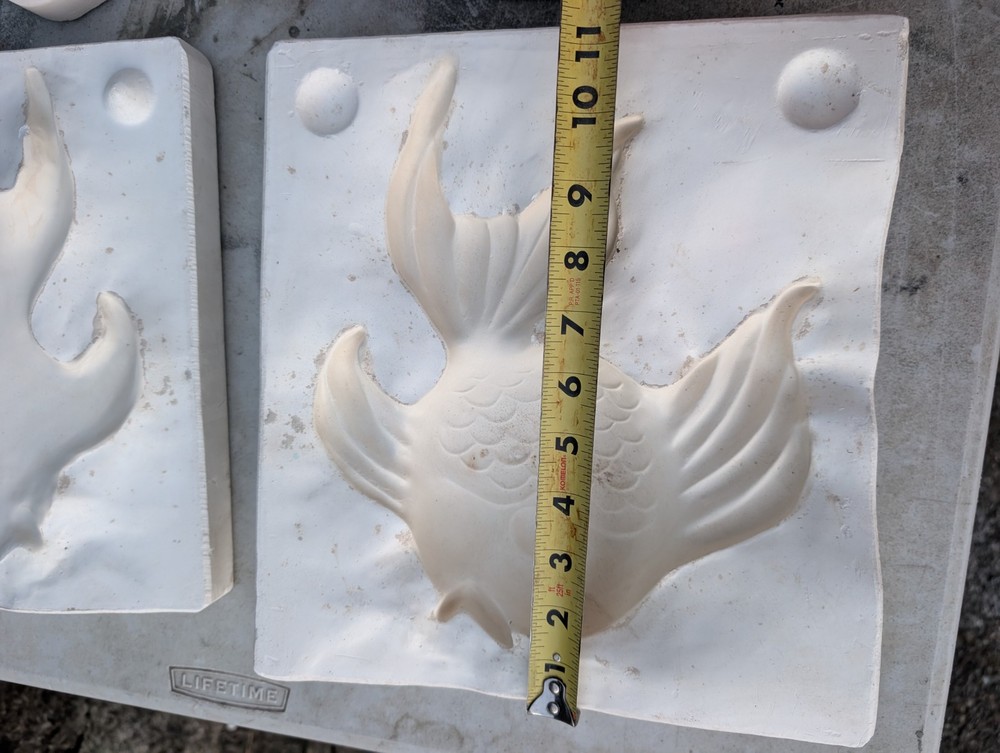 Large Fish Vintage Slip Casting Pour Ceramic Mold