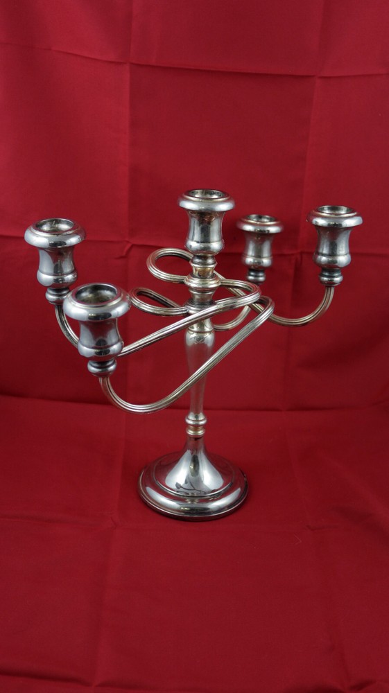 silver plated candelabra 5 arm