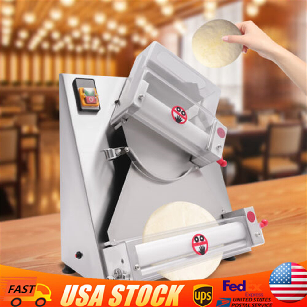 4"-12" Electric Dough Roller Sheeter Pastry Pizza Maker Press Making Machine New
