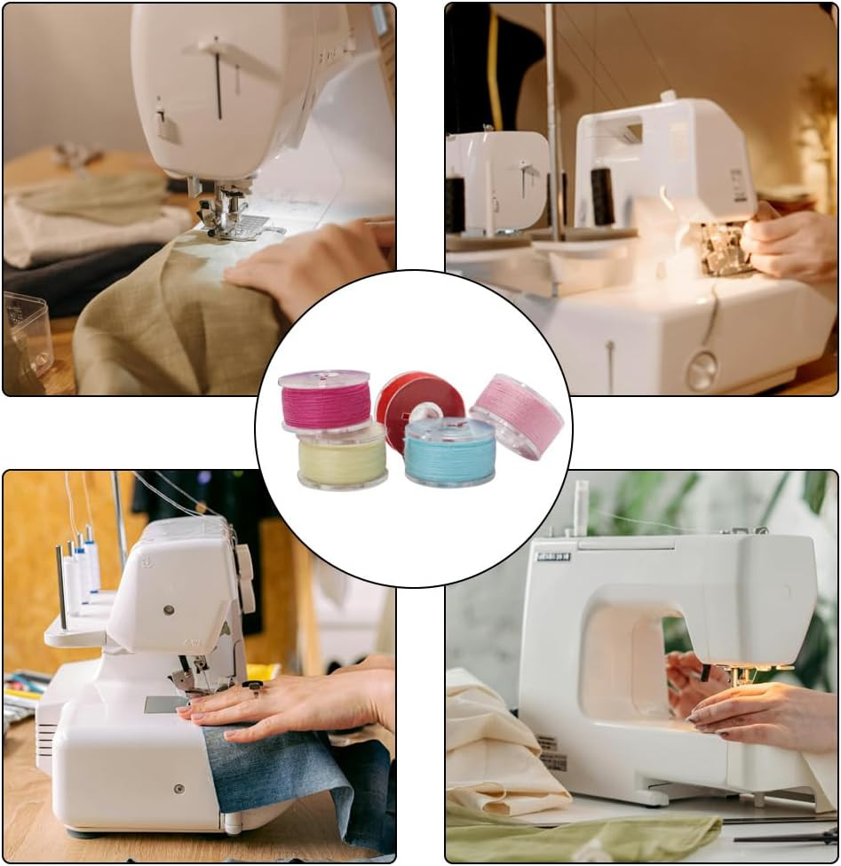 36 Pcs Bobbins and Sewing Threads with Bobbin Case, Assorted Colors Sewing Threa