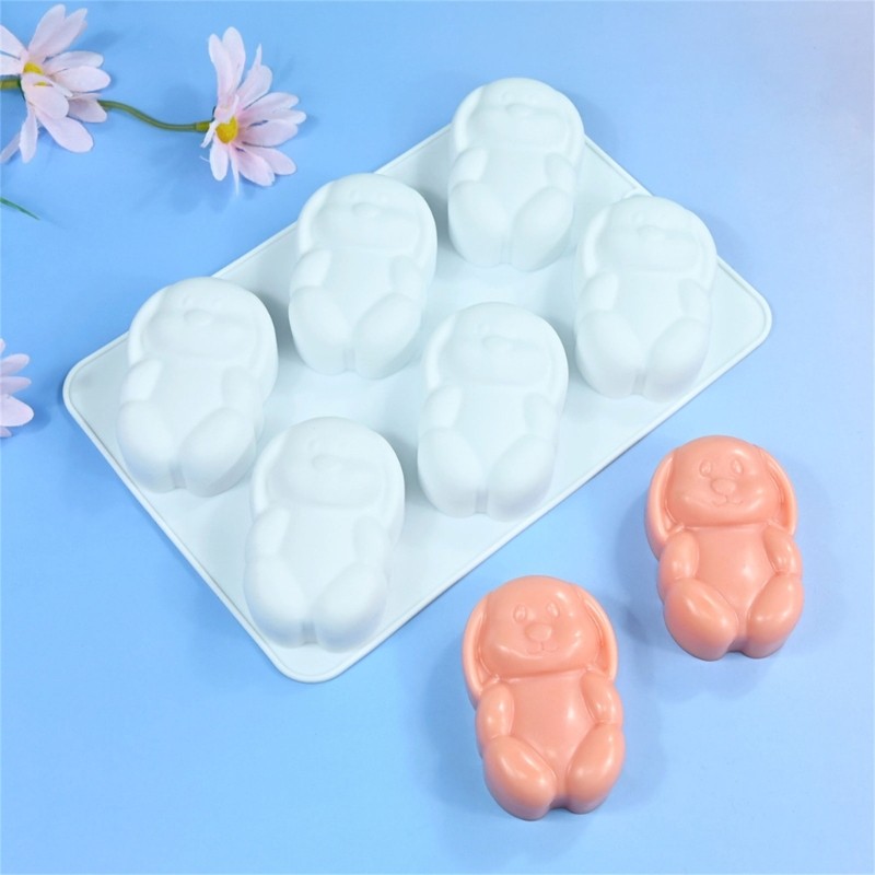 Rabbits Shape Silicone Baking Molds Chocolate Making Molds Suitable for Cupcakes