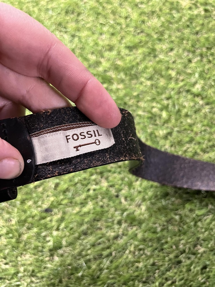 Fossil Black Leather Belt Size 40 M