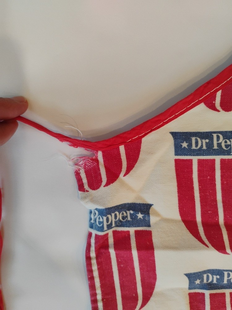 Vintage Dr. Pepper Kitchen Cloth Apron, Read!
