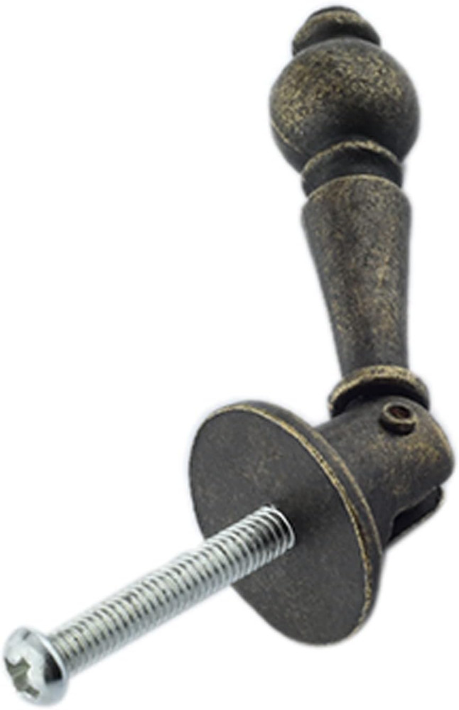 2 Pack Vintage Cabinet Pulls Knobs, Decorative Antique Bronze Pendant Pulls Hand