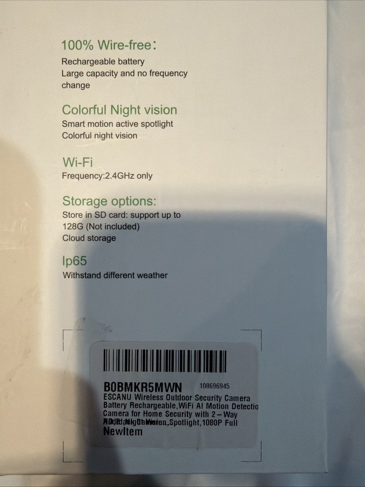 Escanu Motion Sensor Wireless Camera
