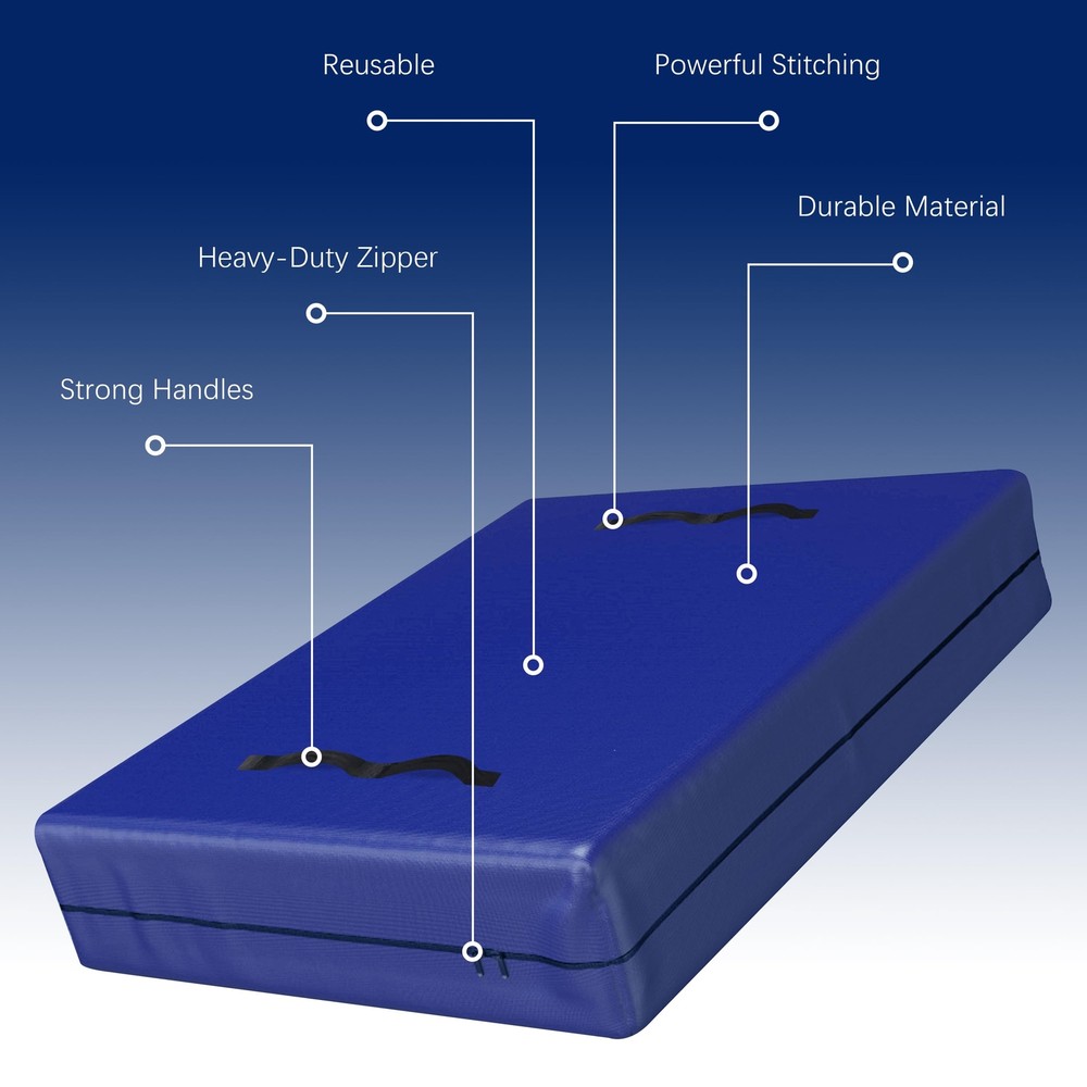 Mattress Bag for Moving and Storage Blue King