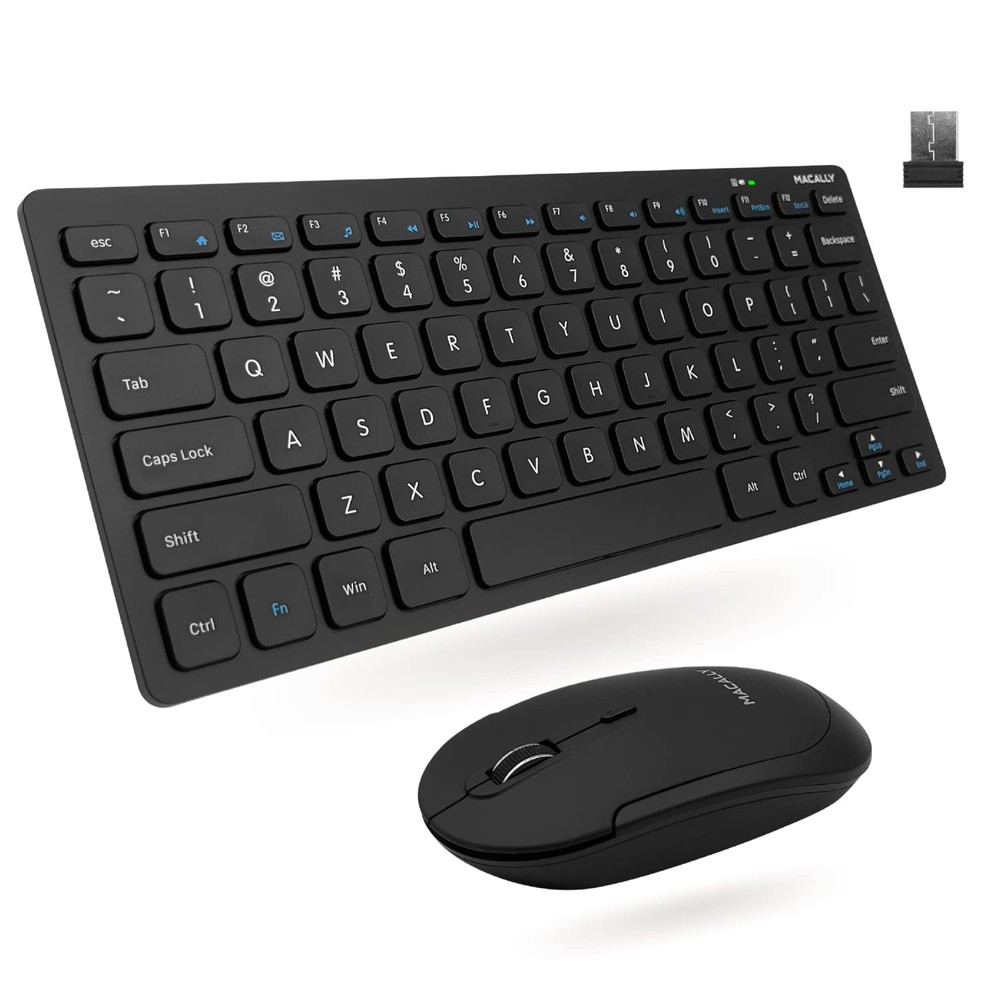 Small Wireless Keyboard and Combo - Quiet Productivity Duo - 2.4G Wireless Ke...