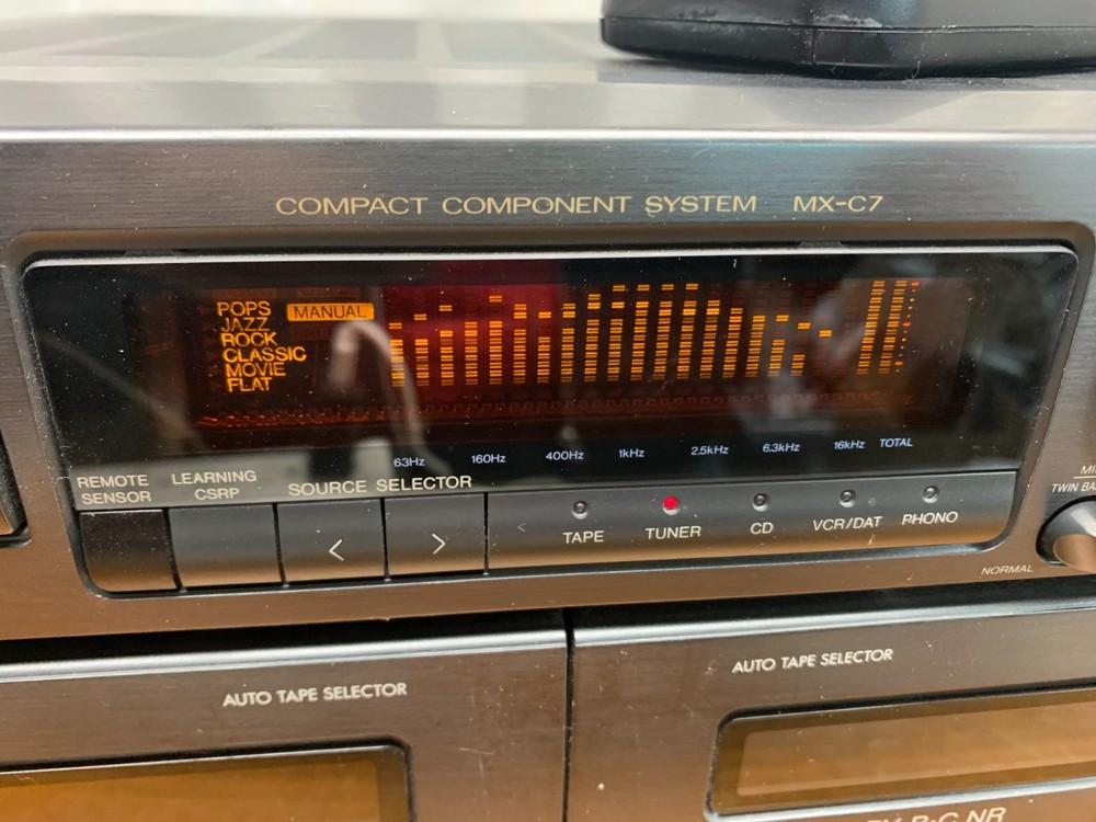 JVC MX-C7 Compact Component Stereo System 6 Disc CD Dual Cassette Player & Tuner