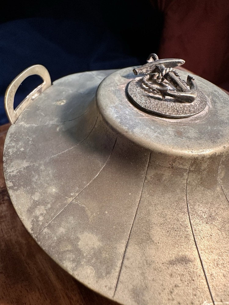 Victorian Silver Plated Covered Serving Dish Nautical Silber & Fleming C1890