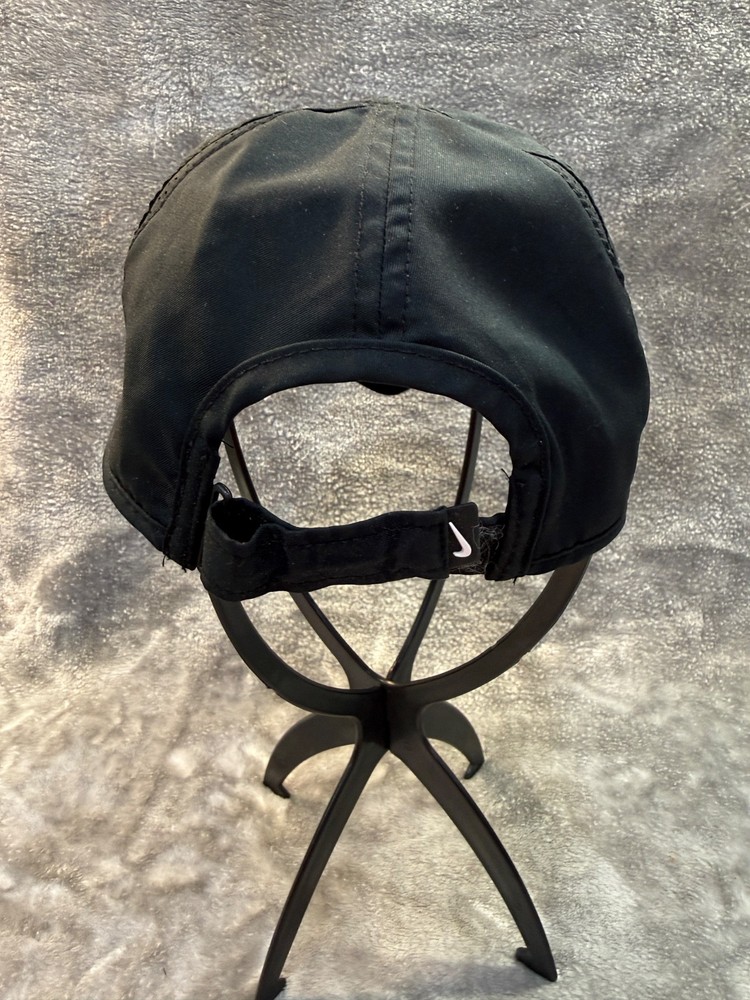 Nike Featherlight Dri-Fit Black Running Hat Cap Adjustable Swoosh