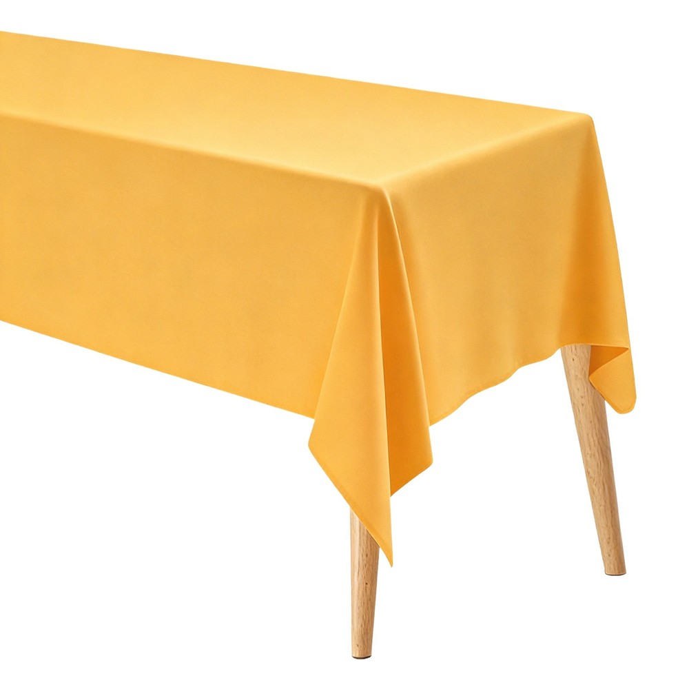 150x300cm Rectangle Tablecloth, Thickened Polyester Table Cloth Golden Yellow