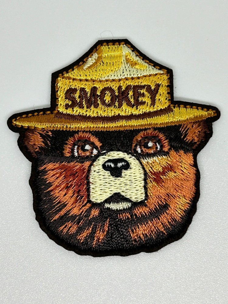 Smokey Bear Iron-On Face patch: New