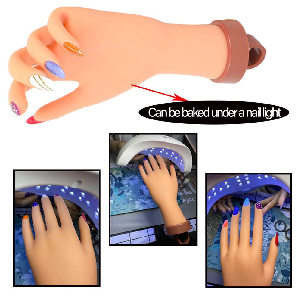Practice Hand for Acrylic Nails,Mannequin Hands for Nails Practice