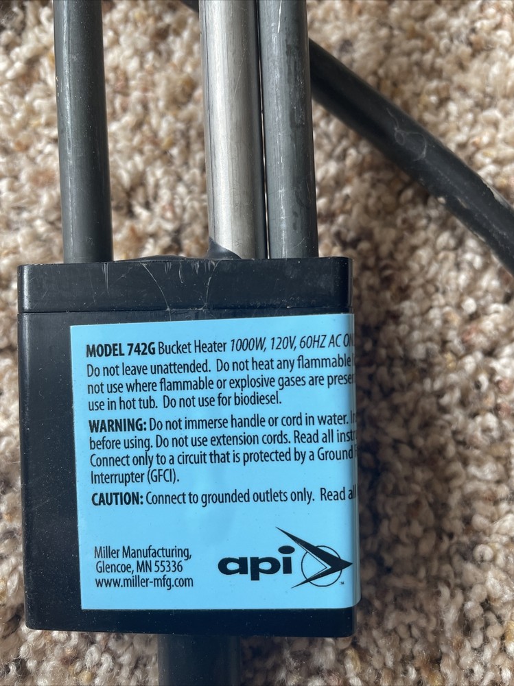 API Bucket Heater Used