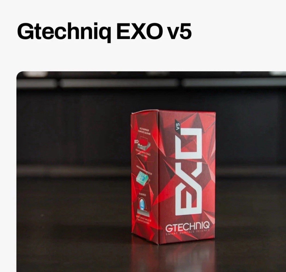 (2 BOTTLES) Gtechniq EXO V5 50ml | Highly Hydrophobic, Ceramic Coating