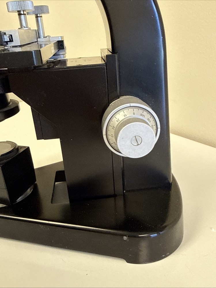 Untested ERNST LEITZ WETZLAR Binocular Microscope W/ 4 Objectives