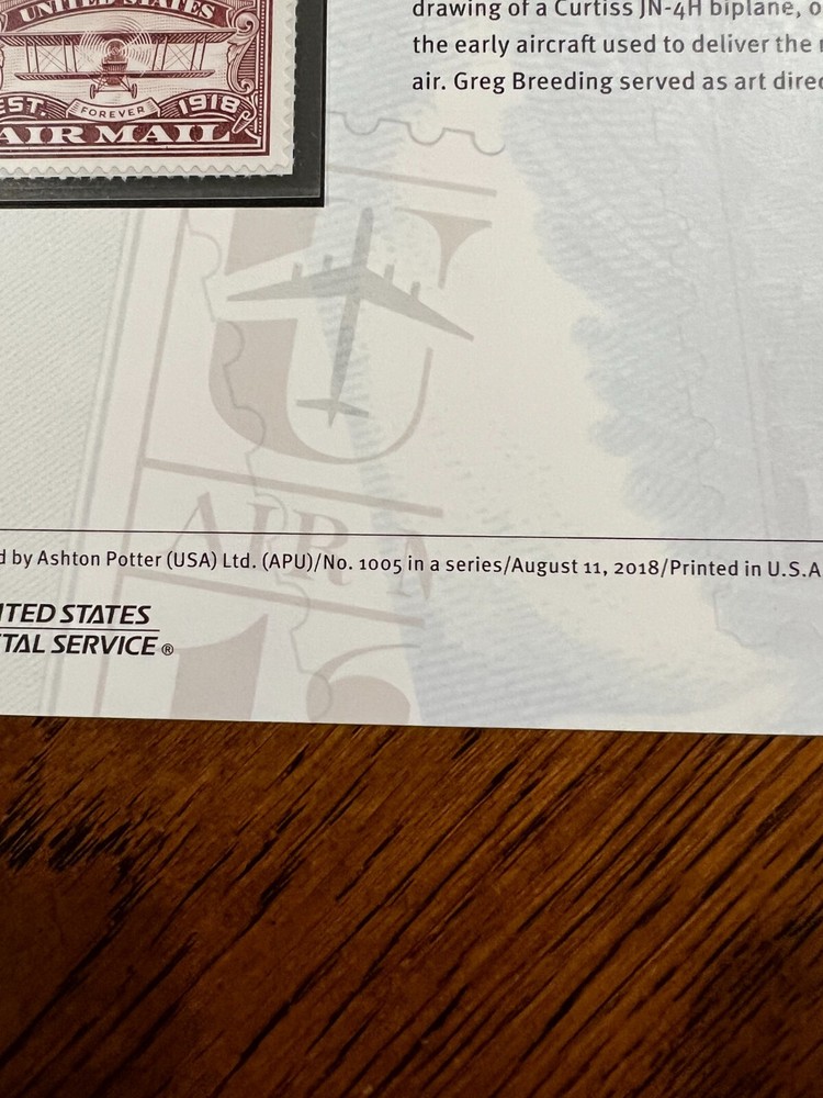 USPS Mint Commemorative Stamp Panel #1005, Forever 2018 - Airmail Red (#5282)