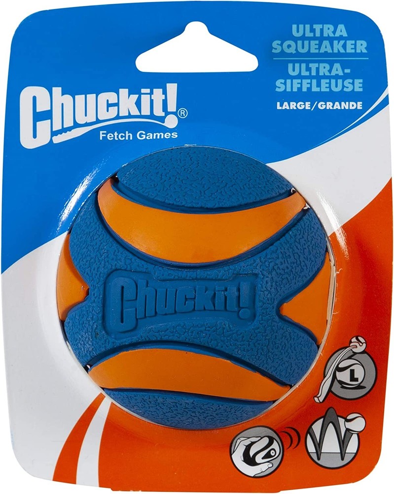 Chuck It (3 Pack) Ultra Squeaker Ball, Large
