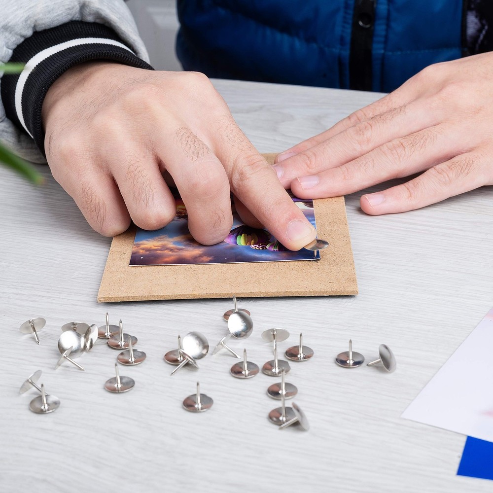 Mr. Pen Thumb Tack, Flat Push Pins, Silver Tacks, 500 500 Pack,