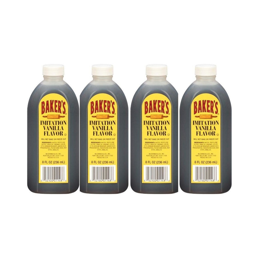 Baker's Imitation Vanilla Extract (7.62 oz / 4-Pack)