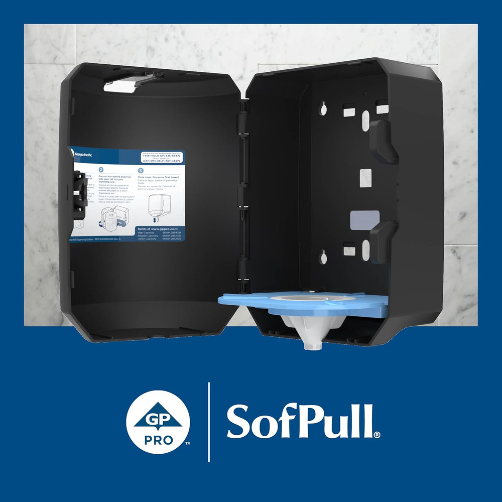 Sofpull Centerpull Junior Capacity Paper Towel Dispenser by GP PRO, Black, 58008