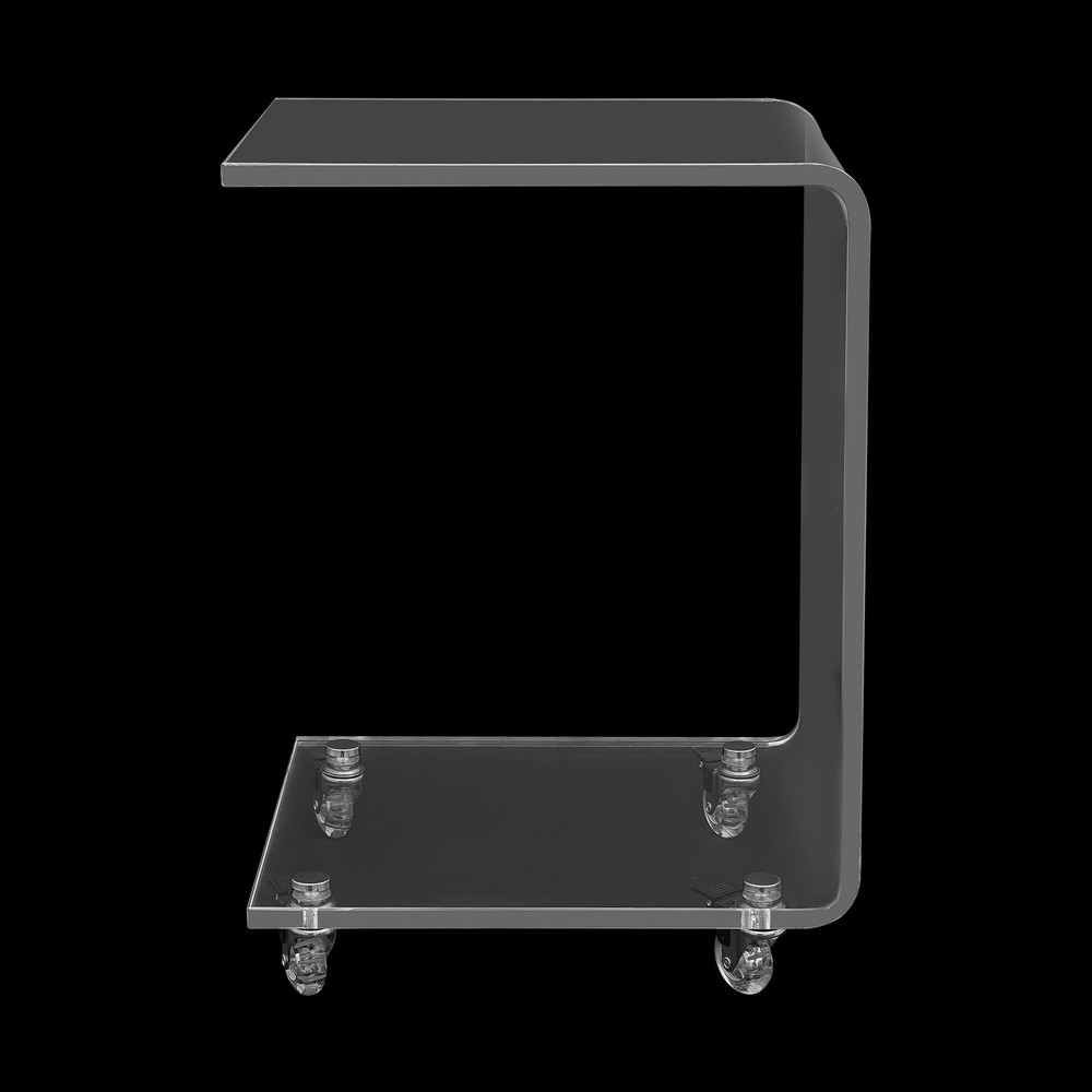 Modern C-shaped Side Table Acrylic End Table Couch Side Table, Bedside Table
