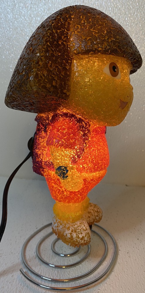 Corded Night Light Table Lamp Dora the Explorer Rubber Beaded 10 1/2" Tall