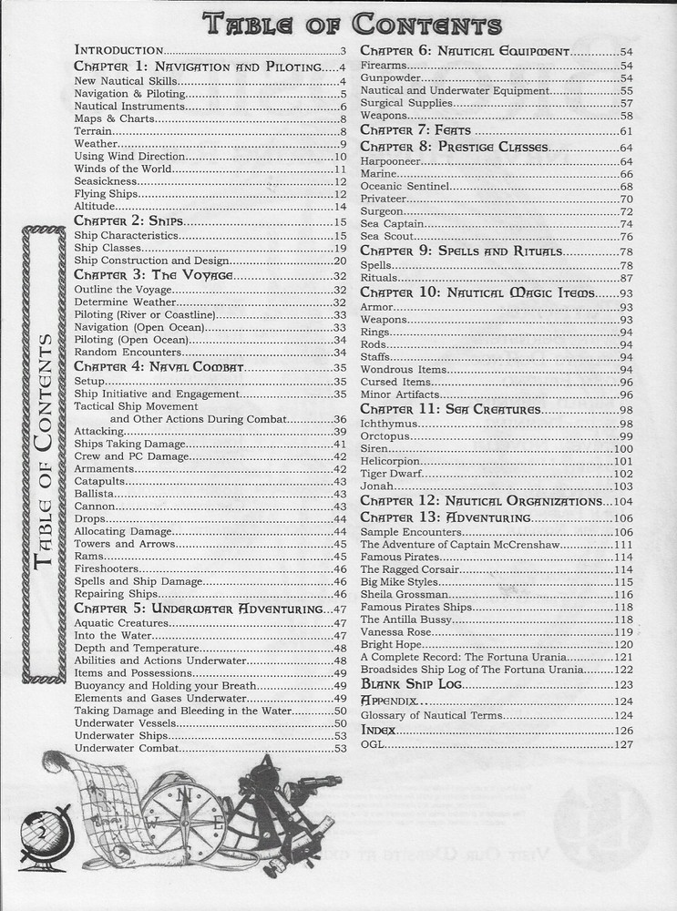 D&D 3rd ed Broadsides! Naval Adventuring Rules and Sourcebook D20 *FS