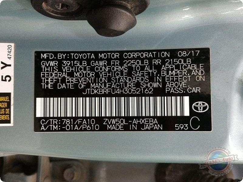 Used Collision Avoidance Control Module fits: 2017 Toyota Prius Driver Assist pr