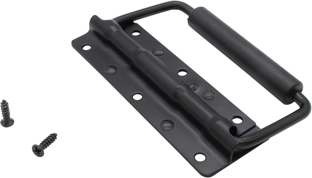 Spring Loaded Folding Handle 4.9" Heavy Duty Rubber Grip for Boxes