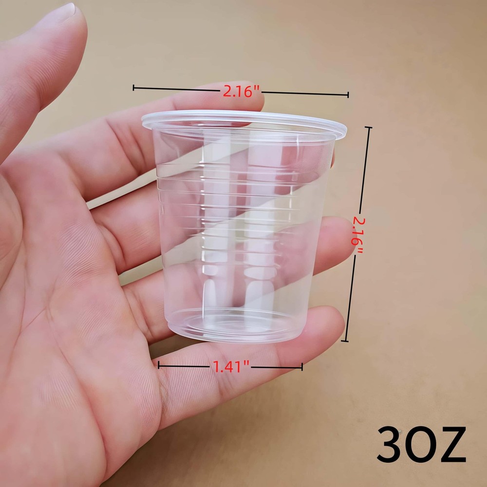 Bulk Mini Plastic Shot Glasses Disposable Small Cups，Clear Communion Cup for ...