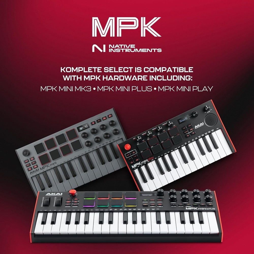 Dynamic MPK Mini MK3 MIDI Controller: 25 Keys, Backlit Pads & Software Included