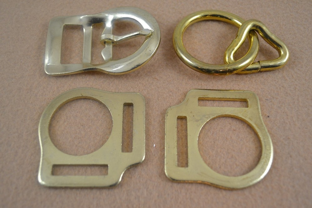 Halter Hardware Kit - 1" - Brass Plated - 12 sets (B143)