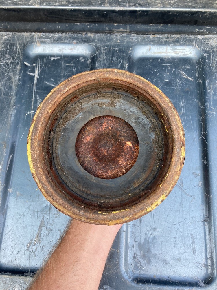 FIRE HYDRANT CAP - YELLOW COLOR - CAST IRON