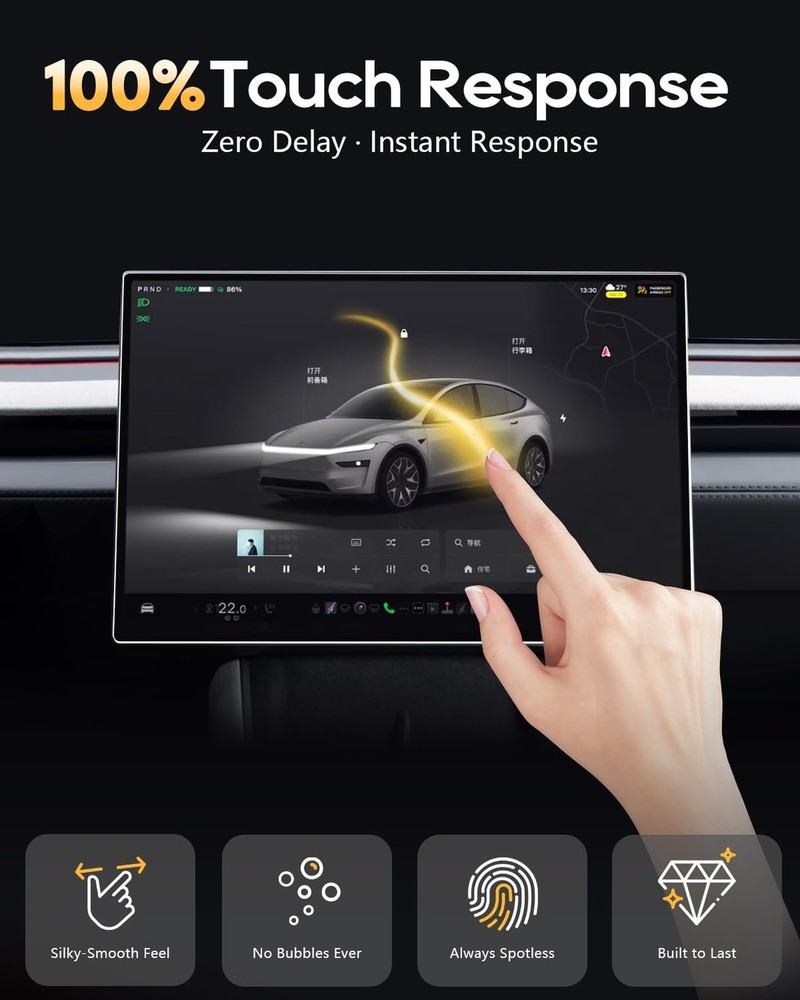 2-Pack 2026 Tesla Model Y Juniper Screen Protector 16"+8" - Refreshed Premium...