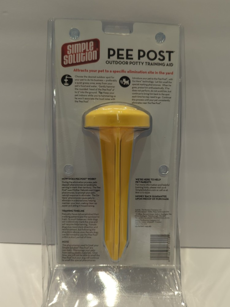 Simple Solution Pee Post Pheromone Treated Yard Stake for Dogs Training, 13 in