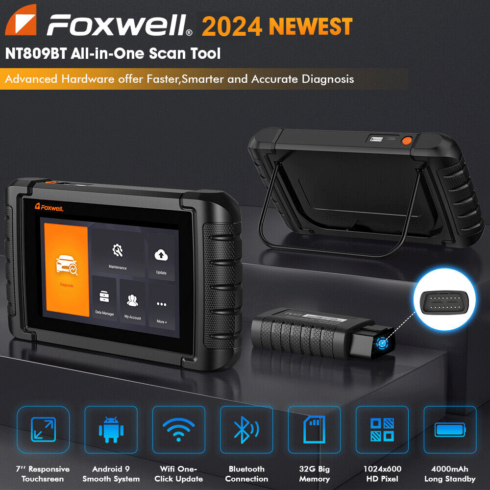 FOXWELL NT809 BT Bidirectional All System Car OBD2 Scanner Diagnostic Scan Tool