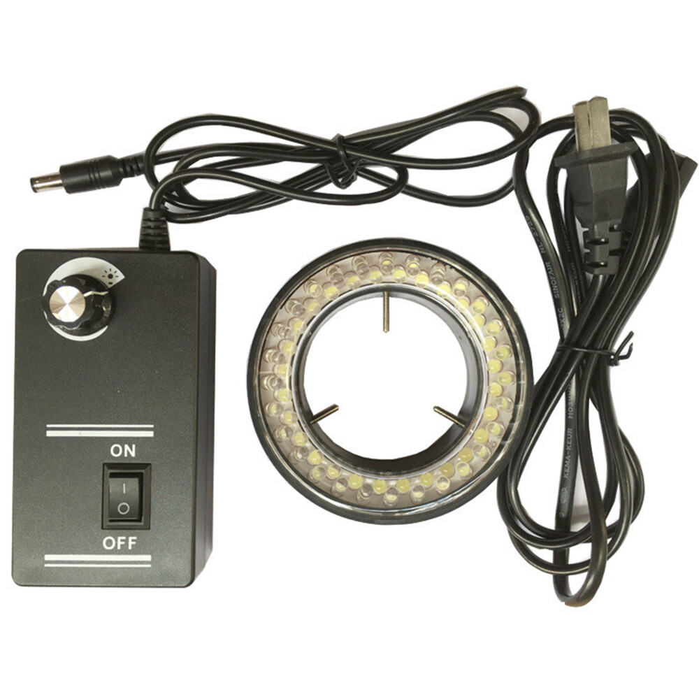 60-LED Adjustable Ring illuminator Lamp For STEREO ZOOM Microscope Power Plug