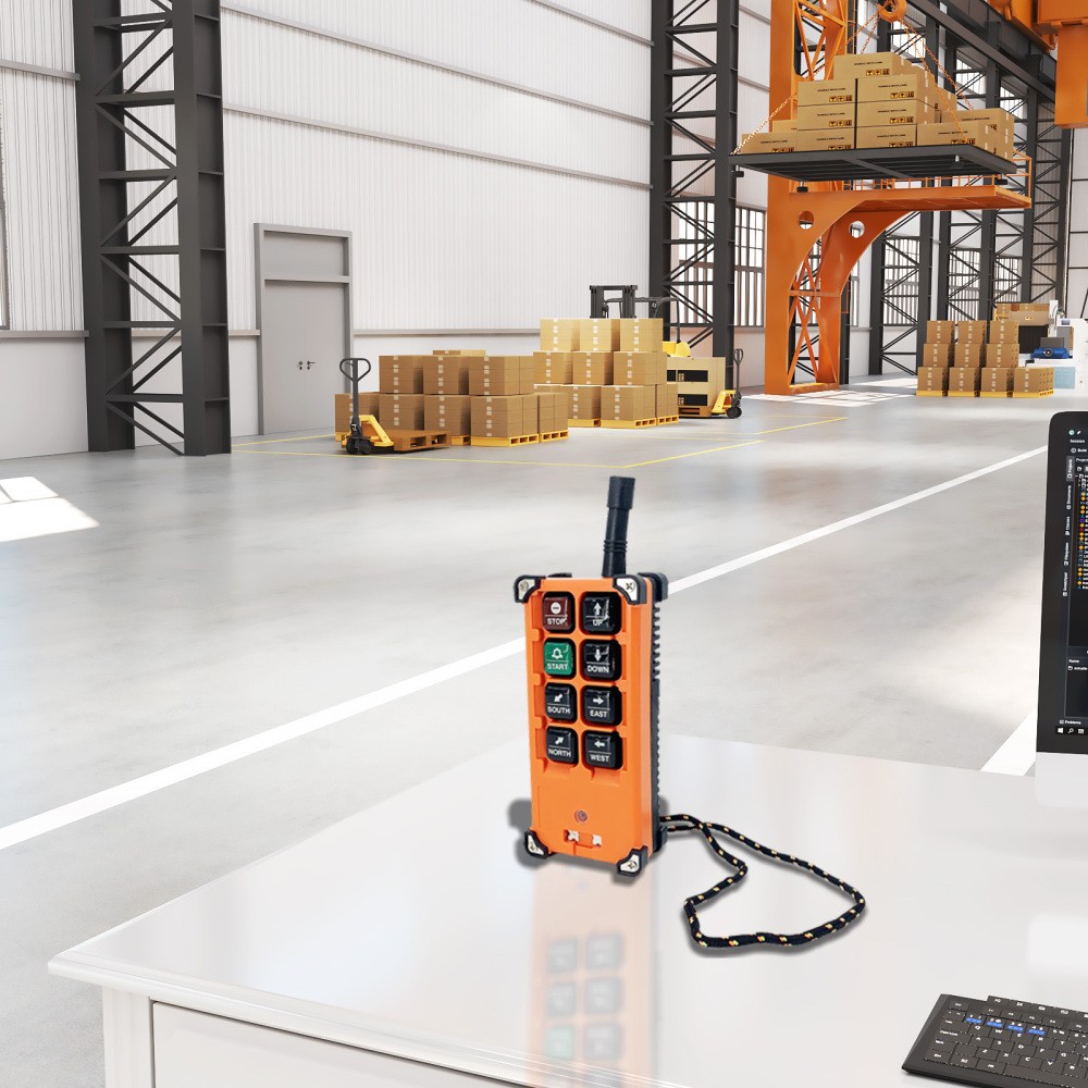 8 Keys Wireless Crane Remote Control Transmitter & Receiver for Industrial