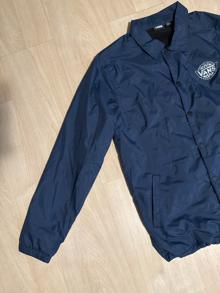 Vans Off The Wall Button Rain/Windbreaker Shell Jacket Navy Men’s Size Small