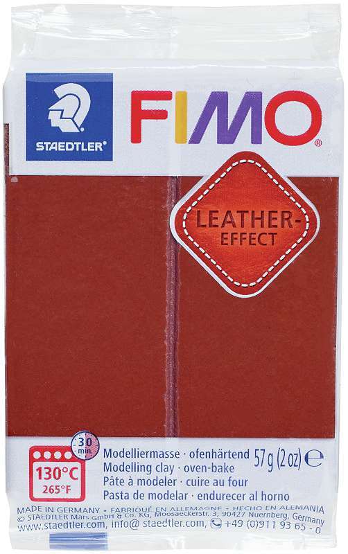 Fimo Leather Effect Polymer Clay 2oz Nut Brown