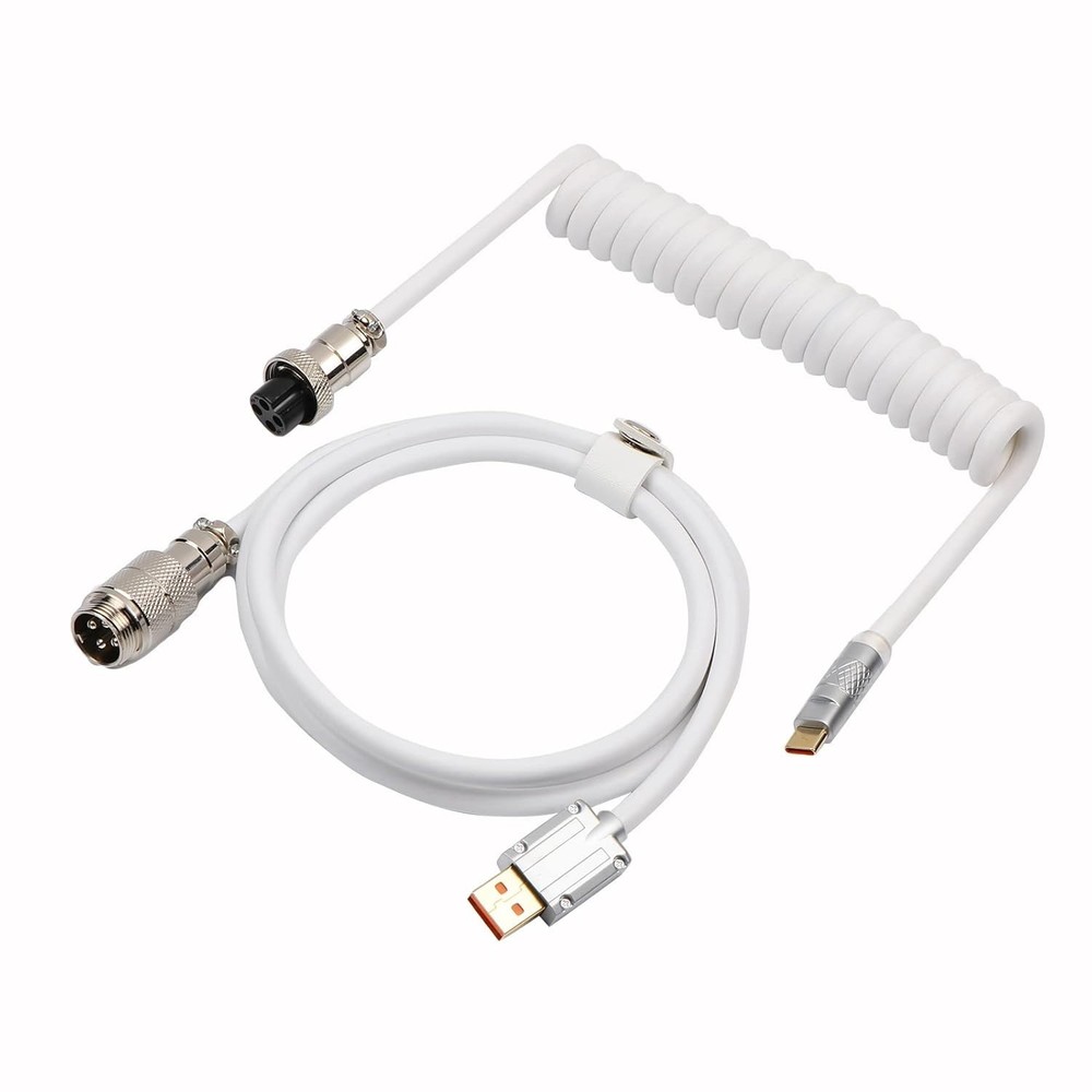 Aviator Coiled USB Cable for Mechanical Keyboards - Tangle-Free & Stylish