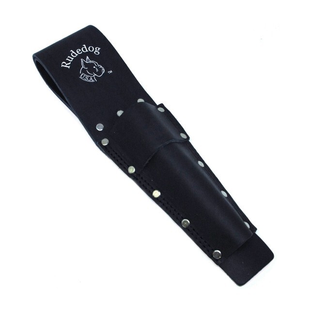 Ironworkers Leather Single Bullpin Holder With Belt Loop - Rudedog U.S.A.