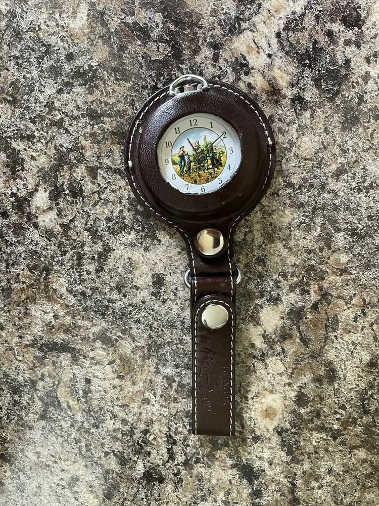 John Deere Pocket Watch In Case