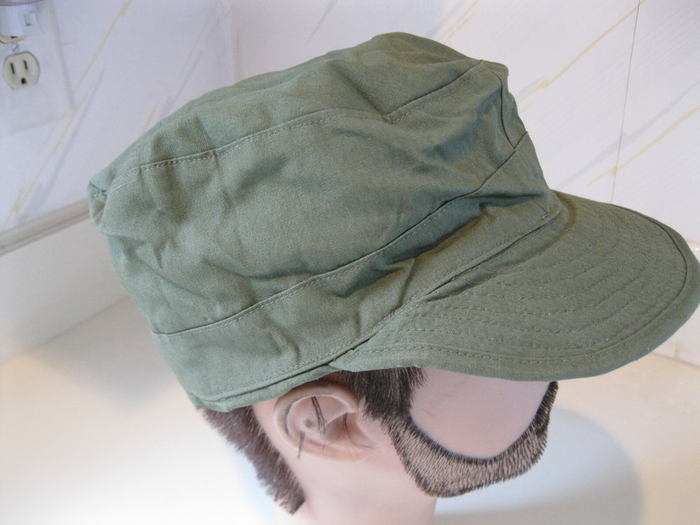 Original US OD Sateen M-1951 Field Hat with Pull Down Flap Size 7