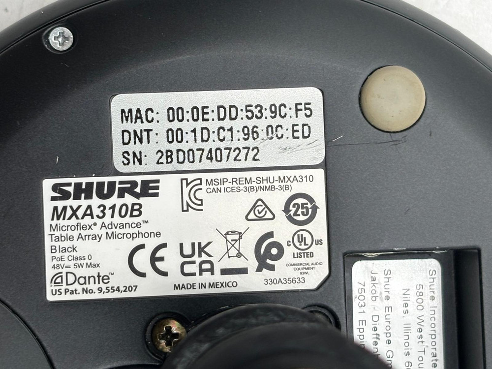 Shure MXA310B Table Array Microphone